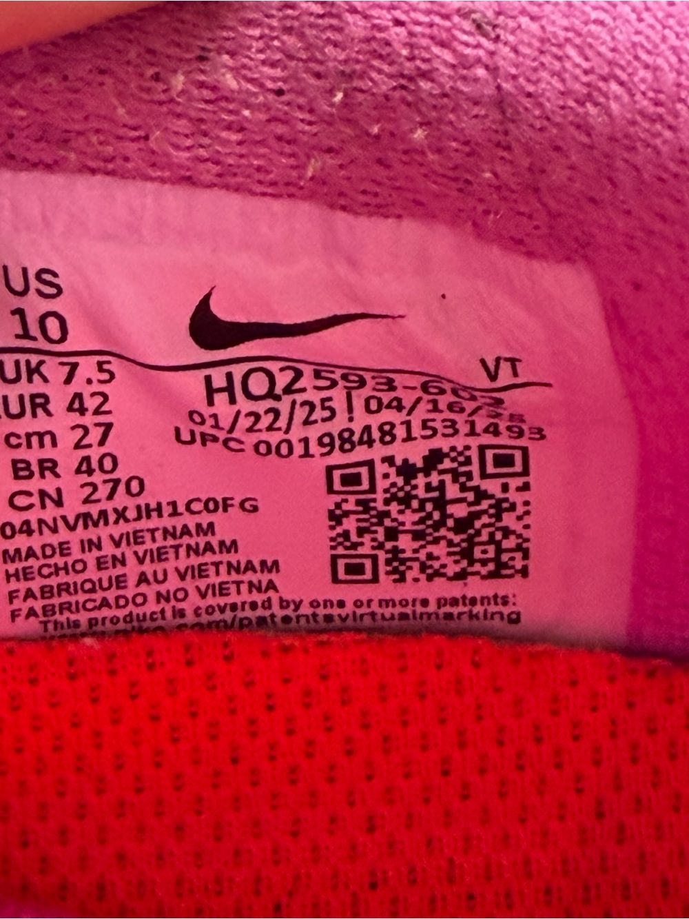 Nike Women’s Air Pegasus Premium Hot Pink Athletic Running Shoes - Picture 5 of 5